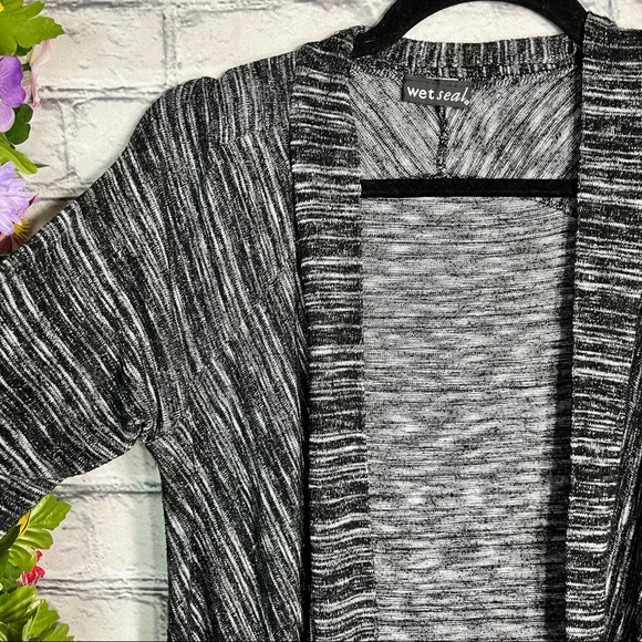 {🌼3/$30🌼Wet Seal Heather Grey Lightweight Open Front Cardigan Size Small - Picture 5 of 13